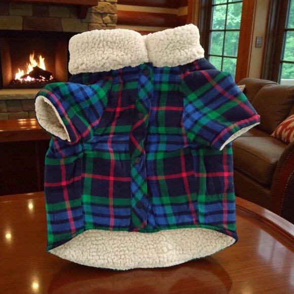 NEW!!!  AERIE Dog Flannel Shirt - Size M - Picture 6 of 7